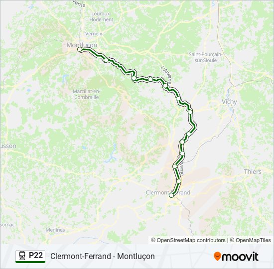 P22 train Line Map