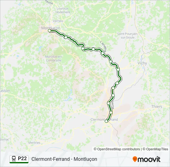 P22 Train Line Map