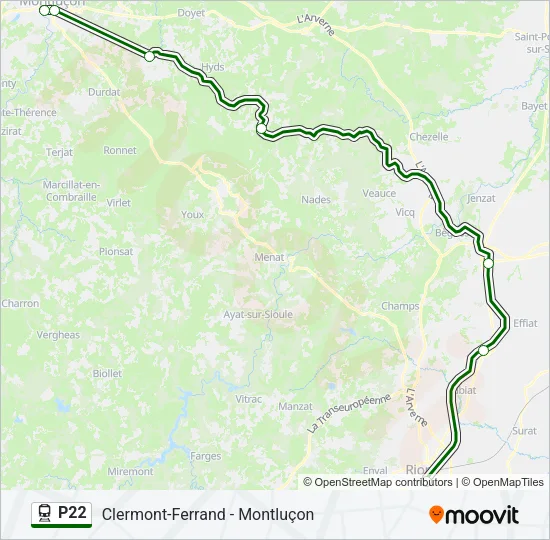 P22 Train Line Map