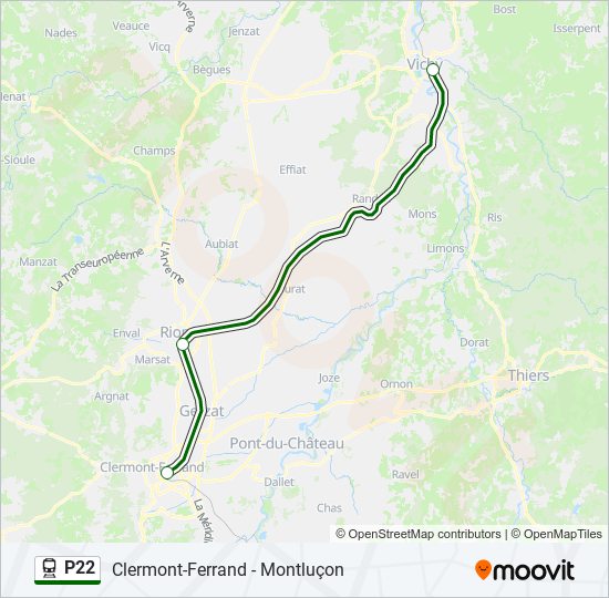 P22 train Line Map