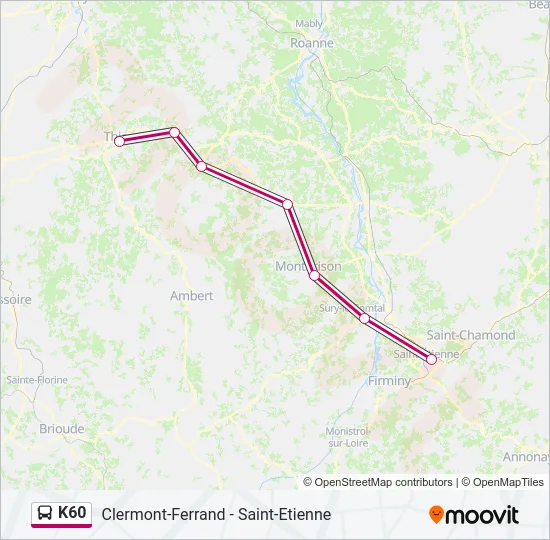 K60 Bus Line Map