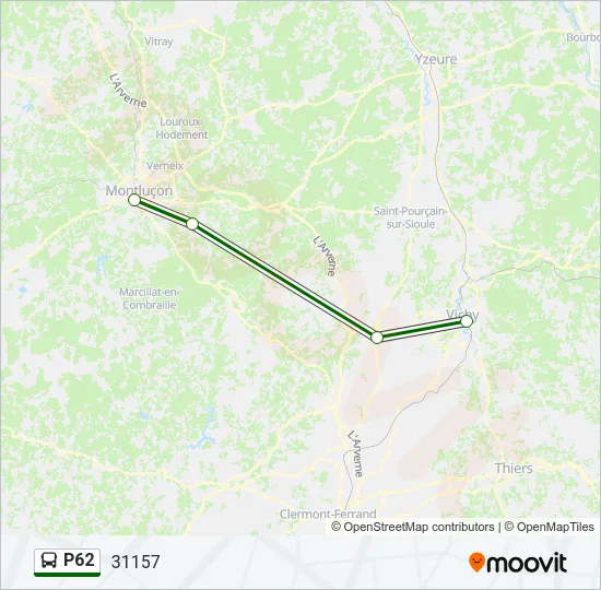 P62 Bus Line Map