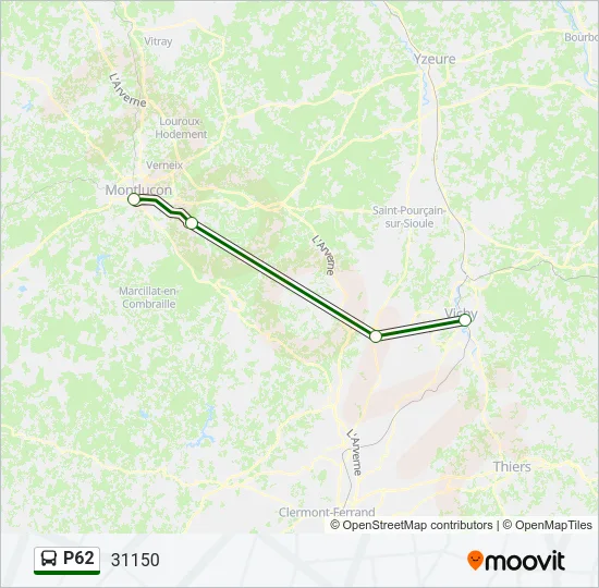 P62 Bus Line Map