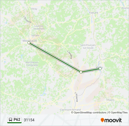P62 Bus Line Map
