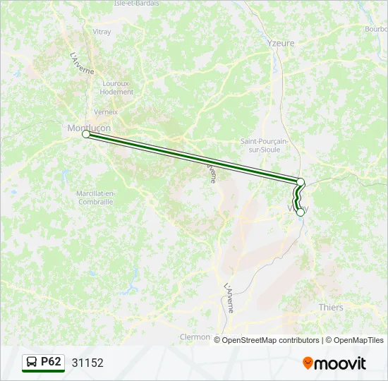 P62 Bus Line Map