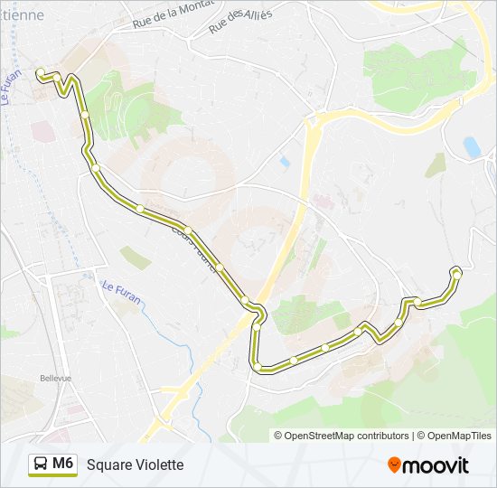 Mapa de M6 de autobús