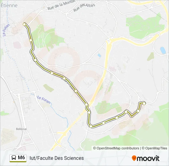 M6 Bus Line Map