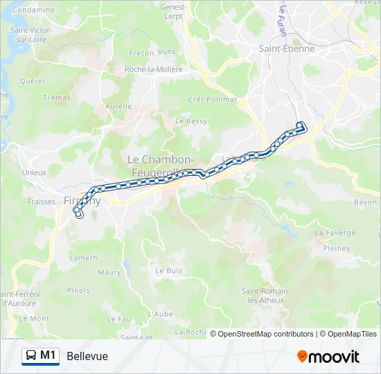 M1 Bus Line Map