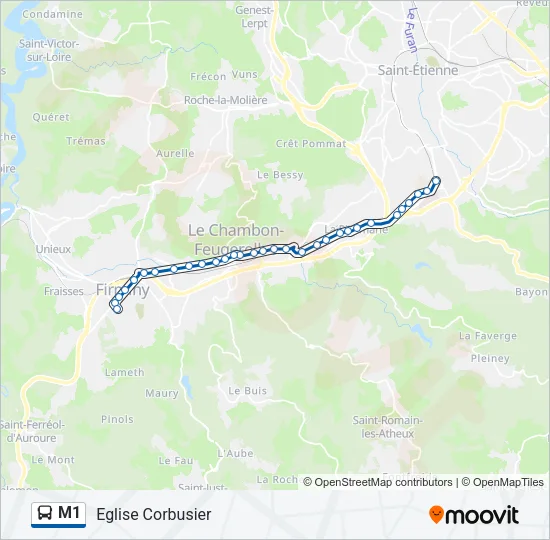 M1 Bus Line Map