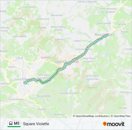 M5 Bus Line Map