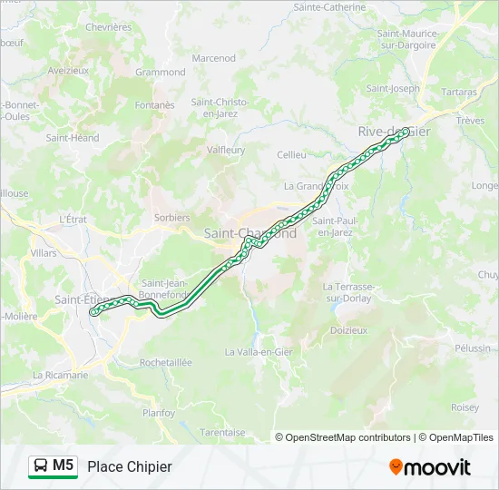 M5 Bus Line Map