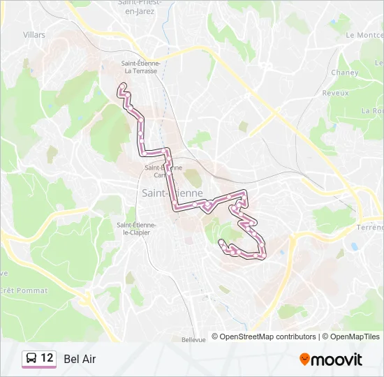 12 Bus Line Map