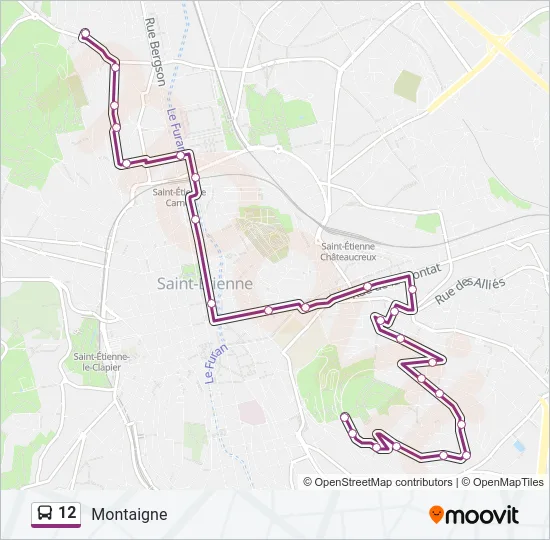 12 Bus Line Map
