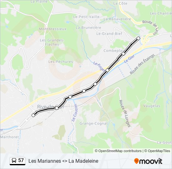 Mapa de 57 de autobús