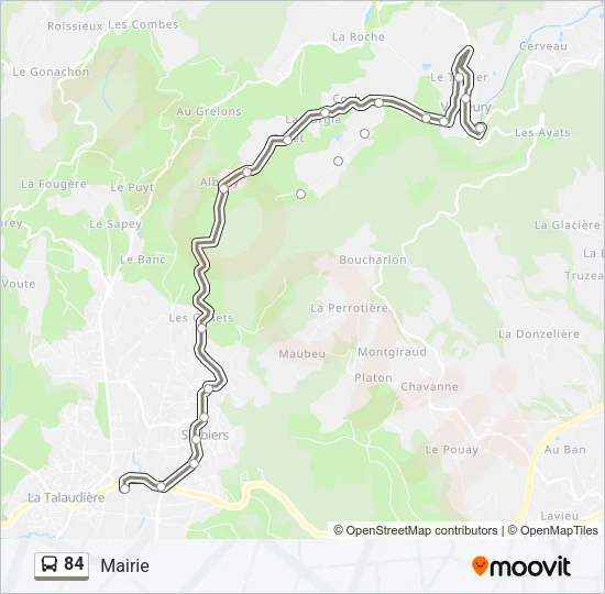 84 Bus Line Map