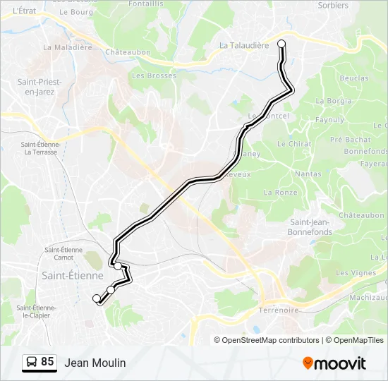 85 Bus Line Map