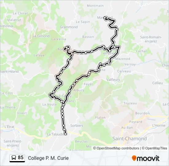 85 Bus Line Map
