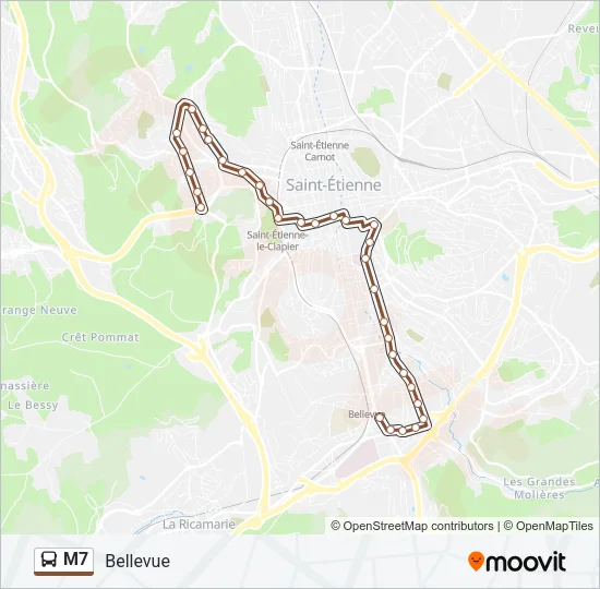 M7 Bus Line Map