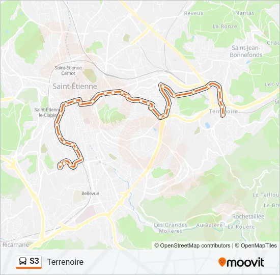 S3 Bus Line Map
