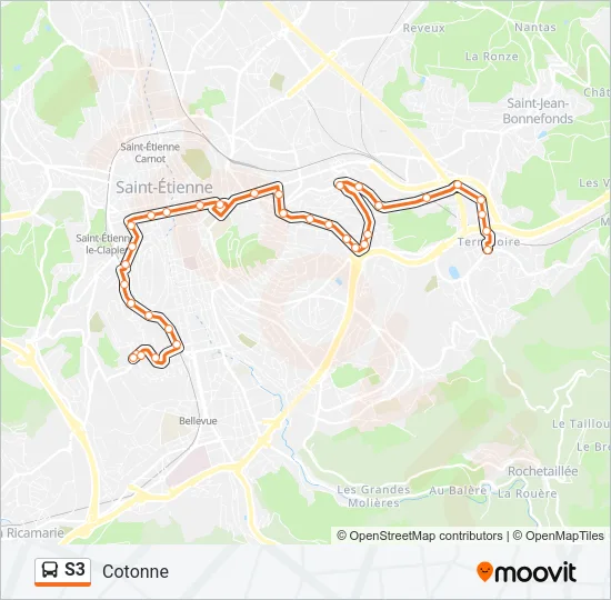 S3 Bus Line Map
