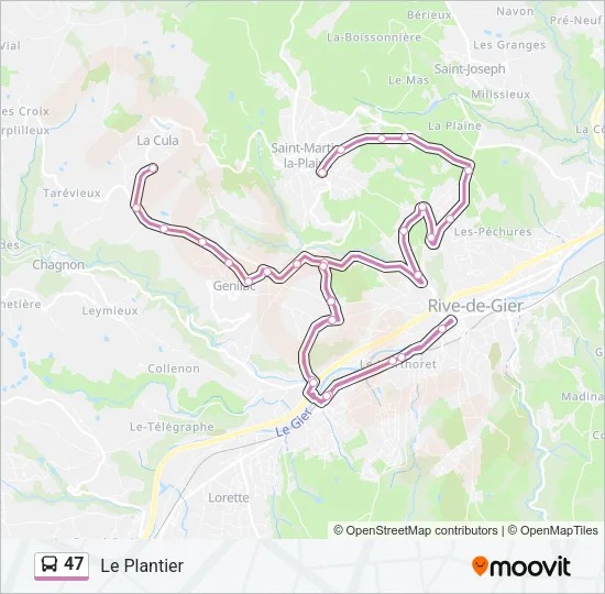 47 Bus Line Map