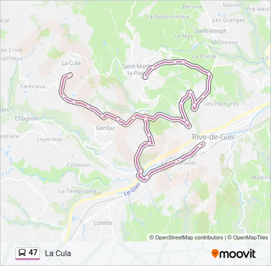 47 Bus Line Map