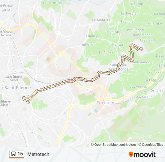 15 Bus Line Map