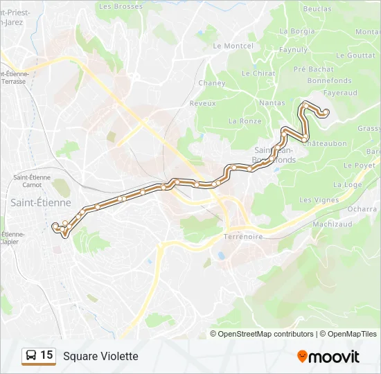 15 Bus Line Map
