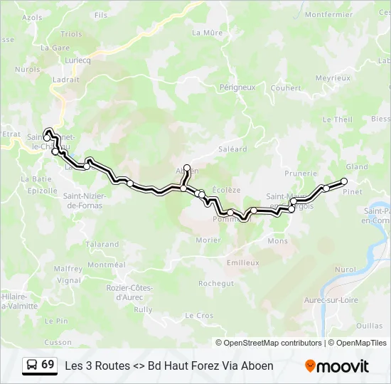 69 Bus Line Map