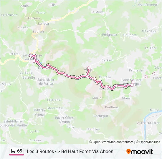 69 Bus Line Map