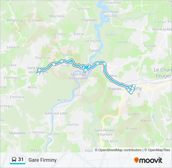 31 Bus Line Map
