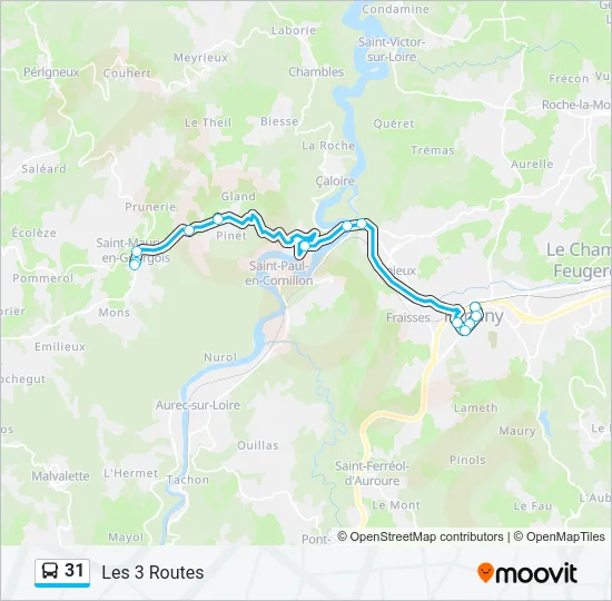 31 Bus Line Map