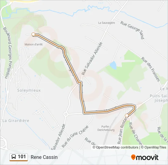 101 Bus Line Map