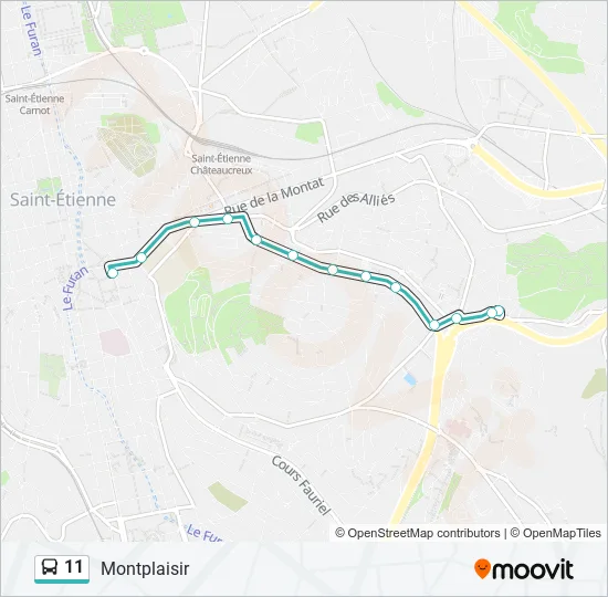 11 Bus Line Map