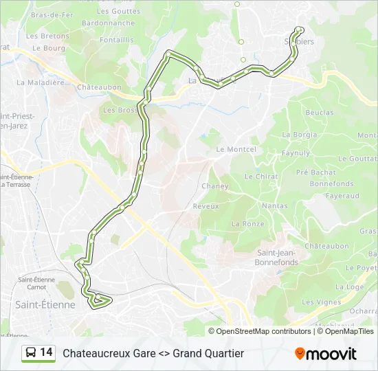 14 Bus Line Map