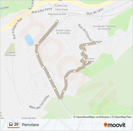 20 Bus Line Map