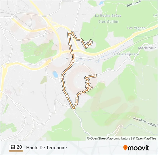 20 Bus Line Map