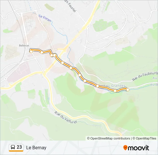 23 Bus Line Map
