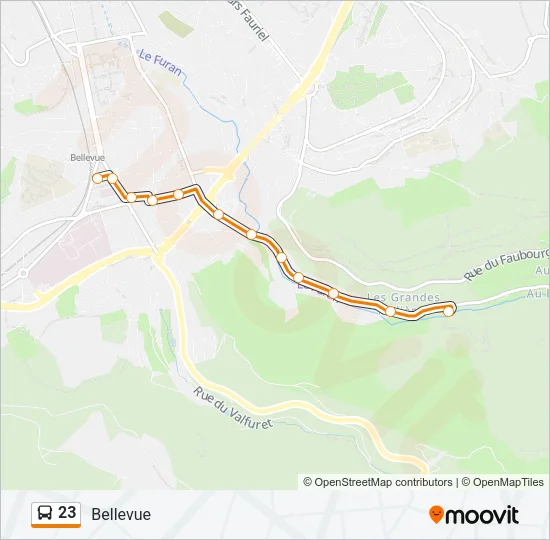 23 Bus Line Map