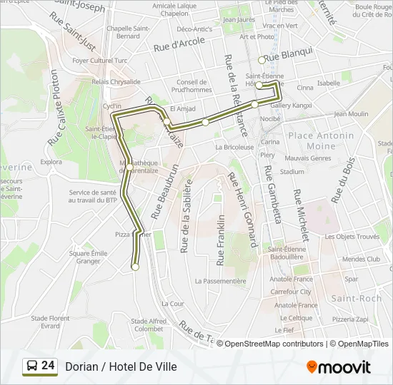24 Bus Line Map