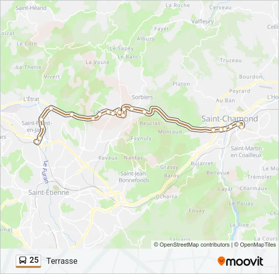 25 Bus Line Map