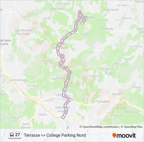 27 Bus Line Map