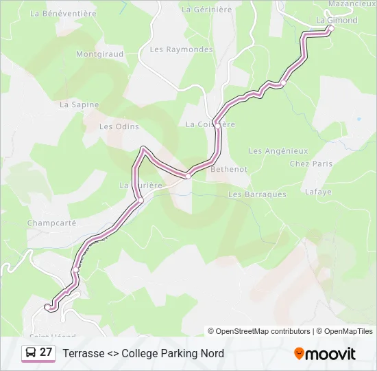27 Bus Line Map