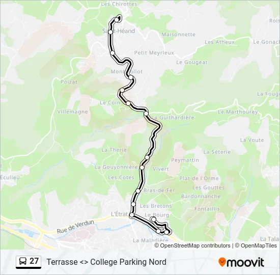 27 Bus Line Map