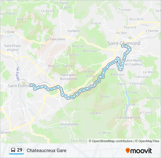 29 Bus Line Map
