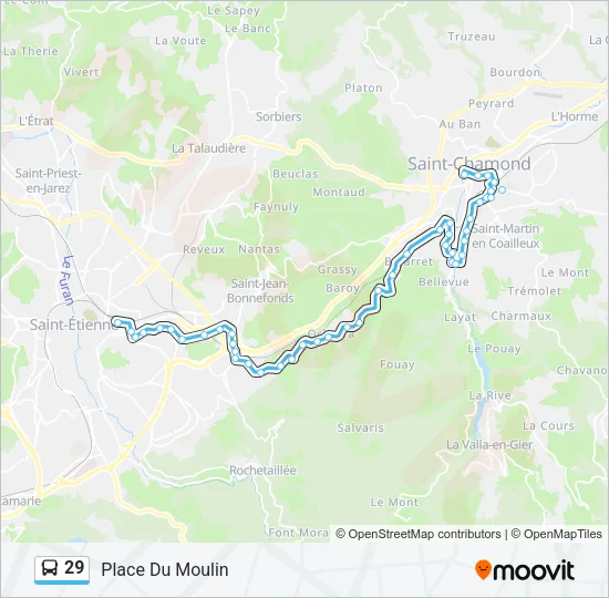 29 Bus Line Map