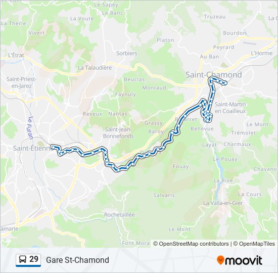 29 bus Line Map