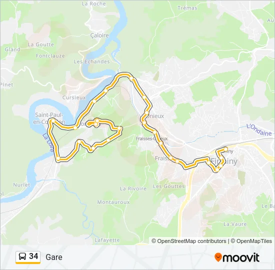 34 Bus Line Map