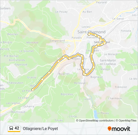 42 Bus Line Map