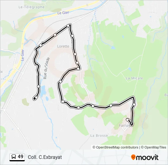 49 Bus Line Map